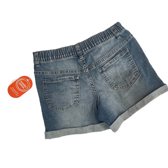 Wonder Nation Shorts Girls Size XXL 18 Denim Pleated Blue Pockets School Beachy - Picture 6 of 11